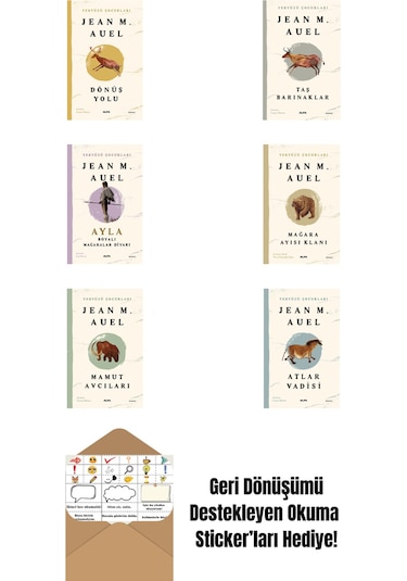 Jean M. Auel 6 Kitap Set + Okuma Sticker'ları