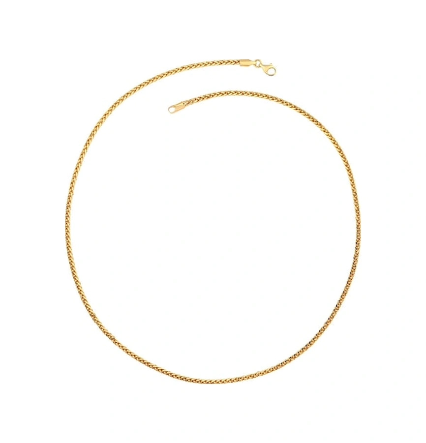 Agakulche Kare Palmiye 2,3 Mm Altın Zincir Renkli