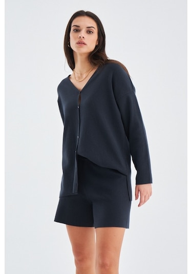 Peraluna %100 Pamuk Antrasit Kadın Şort Antrasit