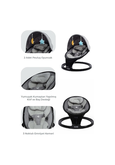 Kanz Swan Elektrikli Ana Kucağı Black Edition