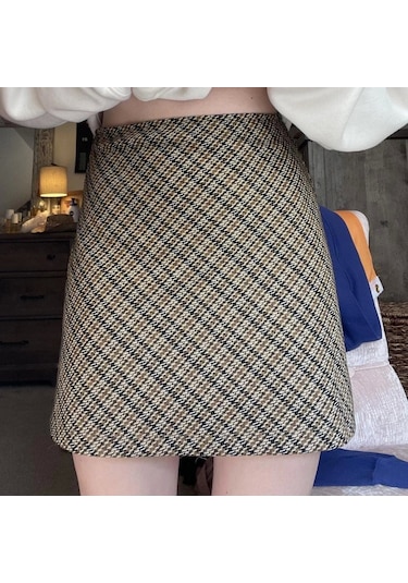 Likralı A Kalite Mini Etek Çokrenkli Renkli