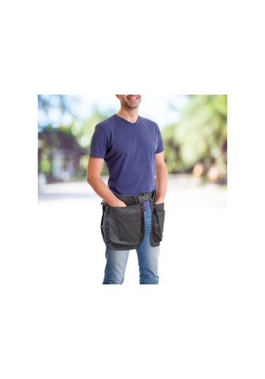 Tenfowee Siyah Poliester Çok Cebelli Ayarlanabilir Bel Çantası - Temizlik, Mutfak, Bahçe Ve İş İçin Pratik Depolama