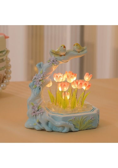 Cbtx Yw-bc Çiçekler, Kuşlar, Laleler, Gece Işıkları, Edebi Süsler Pembe