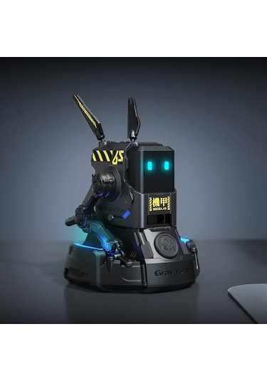 Gravastar Alpha65 Robot Figürlü 65w Hızlı Şarj Adaptörü Ve Şarj Standı, Gri