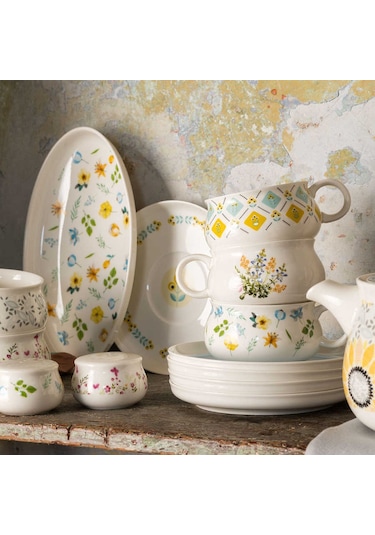 Korkmaz Aşiyan Collection 30 Parça Kahvaltı Takımı Çok Renkli