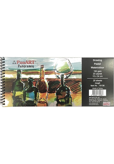 Ponart Panoramix Eskiz Mix Blok 190 G 20 Yp. 15x34 Cm.