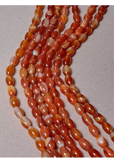 Beautiful Stones Oval Şeklinde Kırmızı Karnelyan Boncuklar 233238604