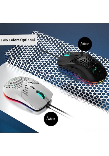 Didadodo Ajazz Aj390 Oyuncu Fare - 7 Tuşlu, Ayarlanabilir Dpı, Havalandırmalı Petek Tasarım, Ergonomik Lazer Güçlü Aydınlatma, Mükemmel Kontrol Lazer