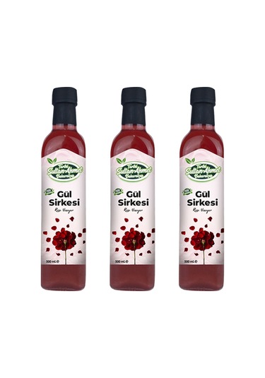 Gül Sirkesi 3x500 Ml %100 Katkısız Doğal Özel Üretim