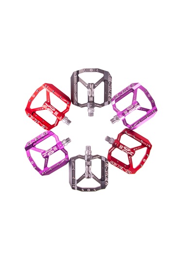 Teltree Hafif Alüminyum Bisiklet Pedalları - Kaymaz Tabanlı, Rahat Ve Dayanıklı Mor