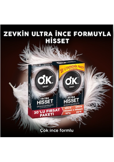 Okey Ultra Hisset Prezervatif 30'lu