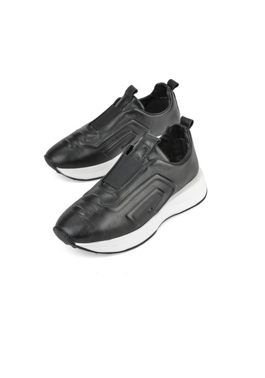 Ziya, Kadın Hakiki Deri Sneaker 1531050z26802480pk Siyah 1531050z26802480pk 000 Siyah