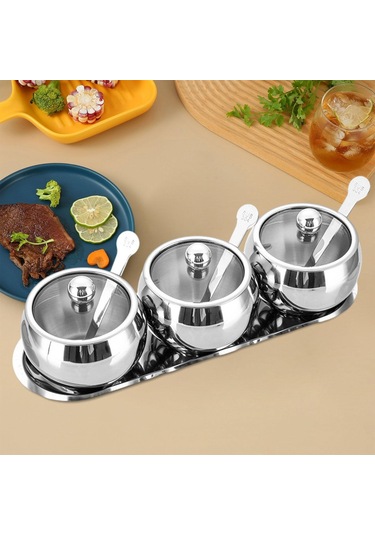 Suntek Magideal Kapaklı Kaşıklı Baharatlık