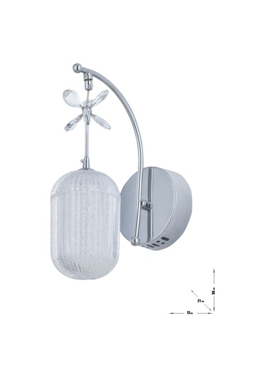 Motta Power Ledli Modern Lüks Duvar Aplik 3 Renk Sarı-beyaz-gün İşığı - Krom Krom