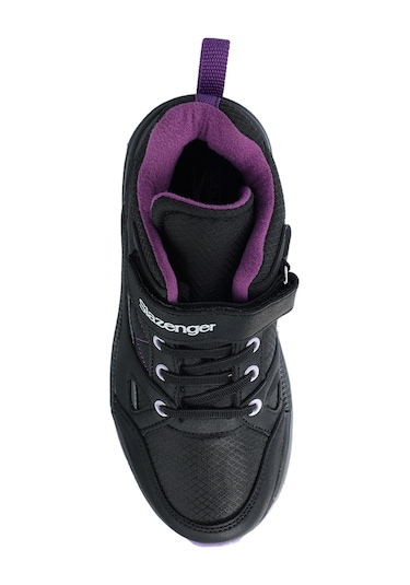 Slazenger KESHA Çocuk Cırt Cırtlı Siyah - Mor Bot