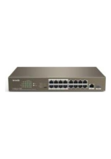 Tenda Tef1118P 16 150W 16 Port Poe 10 100 Switch Çelik Kasa Rack