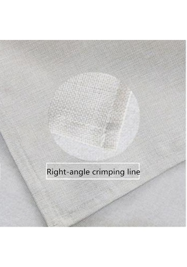 Ev Şifreli Keten Su Geçirmez Masa Örtüsü, Boyut: 90x90cm Koyu Gri Koyu Gri