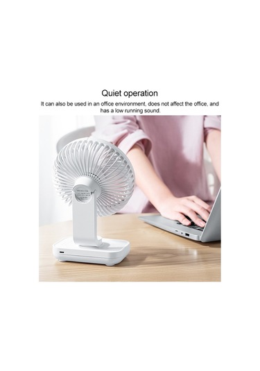 Cbtx D606 4w Usb Şarj Edilebilir Taşınabilir Dört Hızlı Ayarlanabilir Masaüstü Fanı Siyah