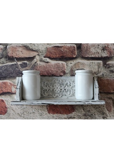 Neiwel Vintage Elsa Mina Eskitme Beyaz Raf