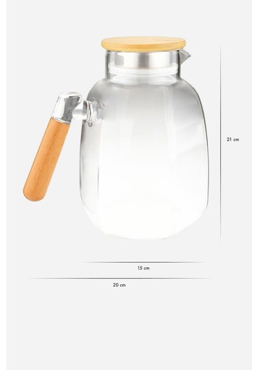 Bambum Care - Bambu Kapaklı Cam Sürahi