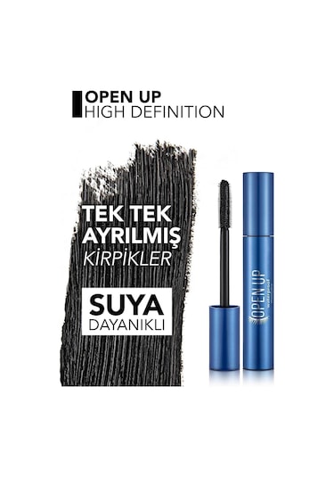 Flormar Tek Tek Ayıran Suya Dayanıklı Maskara (SİYAH) - Open Up Waterproof Mas. - 002 - 8682536058360