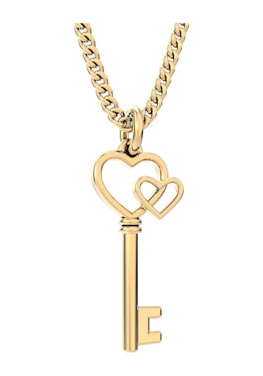 Chocli 18 Ayar Altın Kaplama Love Key Kolye