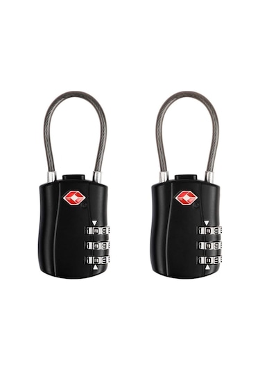 Skycity Tsa Onaylı 2'li Paket: Yeniden Ayarlanabilir 3 Haneli Kombinasyonlu Seyahat Kilitleri - Güvenli Bagaj Ve Çanta Koruması