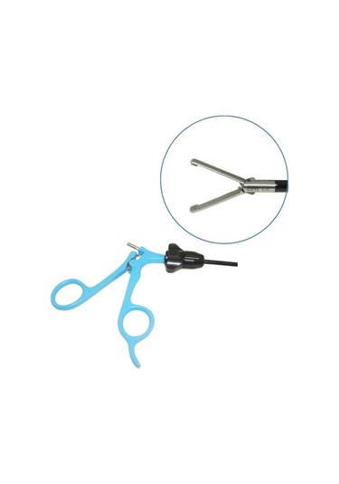 ﻿Barışhan Medikal Laparoskopik Reusable Allis Kavrayıcı Doku Forsepsi 5 x 330 MM 20 MM Mavi