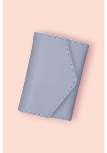 Modica Paris - Vegan Deri Akordiyon Kartlık Cüzdan Şıklık Ve Fonksiyonun Buluştuğu Kusursuz Tasarım Buz-mavisi Mavi