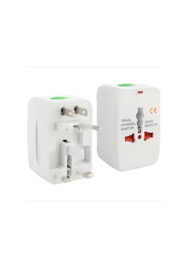 Evrensel Seyahat Güç Adaptörü All-in-one Abd İngiltere Ab Au Uyumlu Led Işıklı