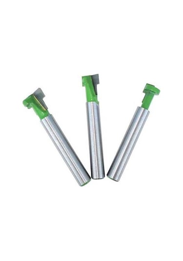 Fortunelane 3'lü Karbon Çelik Ahşap Freze Ucu Seti - Kilit Delik, Çerçeve Asma Ve T-çizgi İşlemleri İçin Mavi