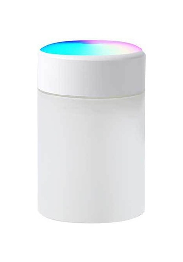 Youtek Araç İçin 360ml Renkli Buharlandırıcı - Usb İle Çalışan Mini Oda Kokusu Ve Hava Temizleyici Aleti Beyaz