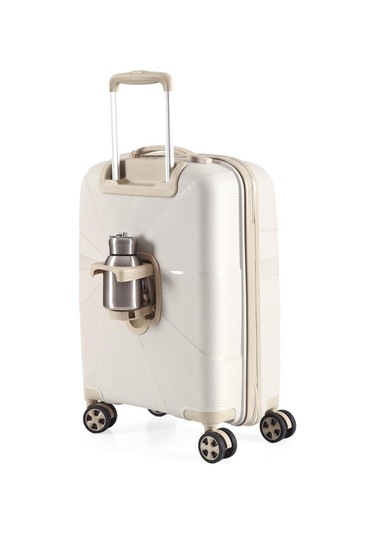 Ççs 5264 Polipropilen Kabin Boy Valiz Beyaz - Bej