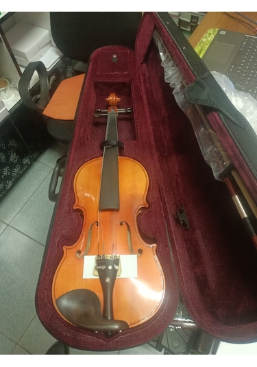 Armajy003afe Mod. 4/4 Tam Boy Masif Ağaç Abanoz Hareli Keman Seti