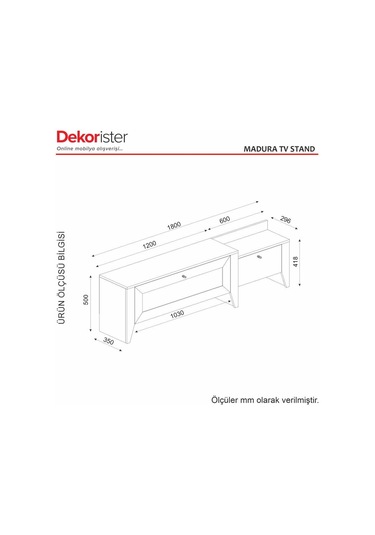 Dekorister Madura Tv Sehpası Safir - Hazeran