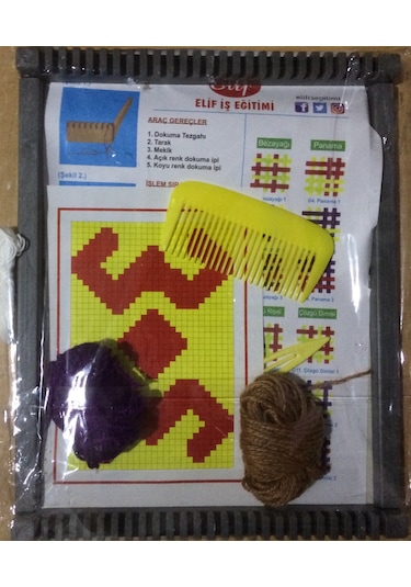 Halı Dokuma Tezgahı. Eğitici Dokuma Tezgahı Seti. Kasnak