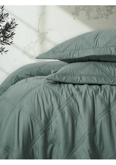 Cotton Box Serra Çift Kişilik Yatak Örtüsü Tila Mint Mint