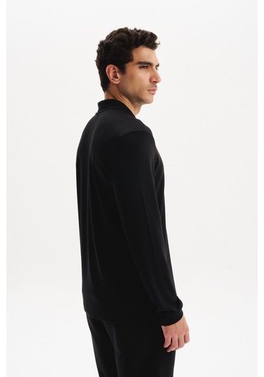 Arma Erkek Basic Slim Fit Fermuarlı Polo Yaka Sweatshirt İnce Modal Pamuk Elastan Karışımlı Örme İnterlok Kumaş K30554989002 Siyah Arma Erkek Basic Slim Fit Fermuarlı Polo Yaka Sweatshirt İnce Modal Pamuk Elastan Karışımlı Örme İnterlok Kumaş K30554989002 Siyah