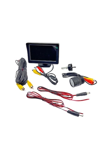 12v Araç İçi Lcd Ekran 4.3 '' + Gece Görüşlü Kamera 28 Mm