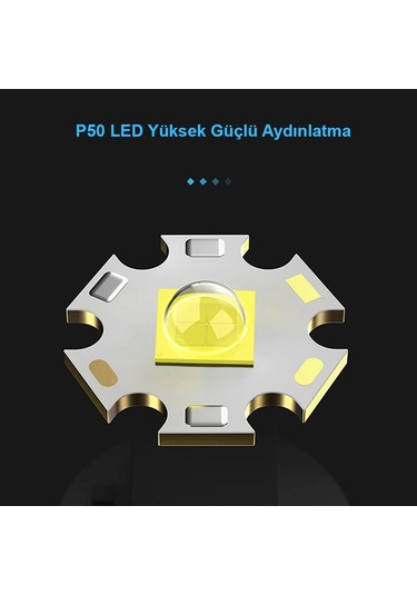 3000 Lümen Güçlü El Feneri Wt-600 Çok Renkli