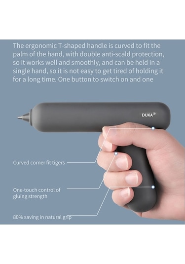 Pazly Taşınabilir Usb Şarjlı Sıcak Eriyik Tutkal Makinesi, Hızlı Isıtma Ve Ekstrüzyon, Kablosuz Kullanım