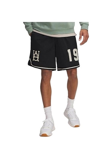 Under Armour Courtside Hoops Short Erkek Basketbol Şortu 1390120-001 Siyah Siyah