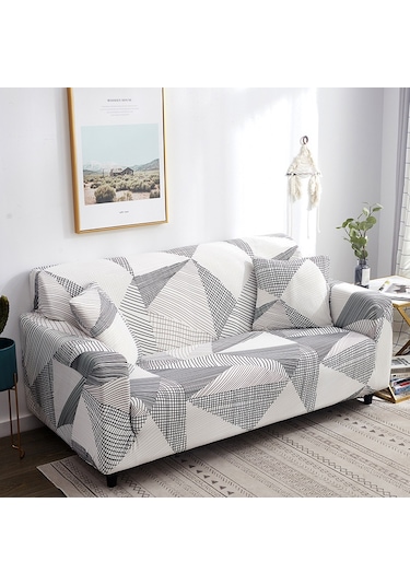 Mufunye Çok Renkli Polyester Kanepe Kılıfı - 1-4 Kişilik Boyut Seçenekleri Göl Mavisi