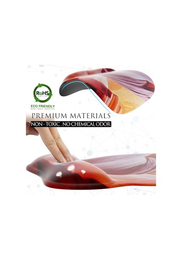 Hafızalı Köpük Bilek Desteğine Sahip Ergonomik Mouse Pad, Dizüstü Bilgisayarlar İçin Konforlu Bilgisayar Mouse Pad'i, Ağrıyı Hafifleten Bilek Desteği Çok Renkli