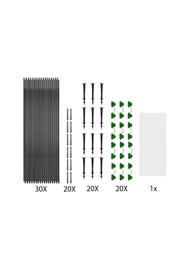 Sones 2,5 X 10m Bahçe Kemerli Kulübe Böcek Ağı Seti Esnek Gerilebilir Bitki Koruma Ağı