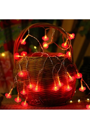 Sones 6m 40 Işık Yeni Yıl Çin Kırmızı Fener Led Işıkları Küçük Kırmızı Fener Diğer