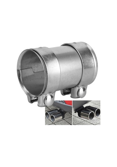 Wezone Galvanizli Çelik Aküstop Boru Klemi - 76mm 3" Çap, Ayarlanabilir, Kaynak/sıkma Gerektirmeden Kolay Kurulum, Aküstop Boru/bosalayıcı Bağlantısı İçin