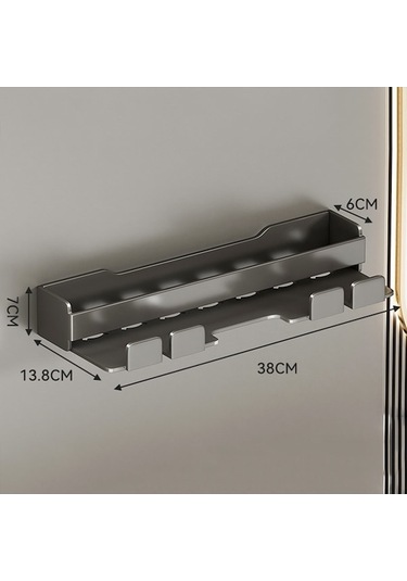 Rogfer Punch-free Curling Rod Depolama Rafı Banyo Kuaförlük Demir Askı Siyah İçin Siyah Siyah