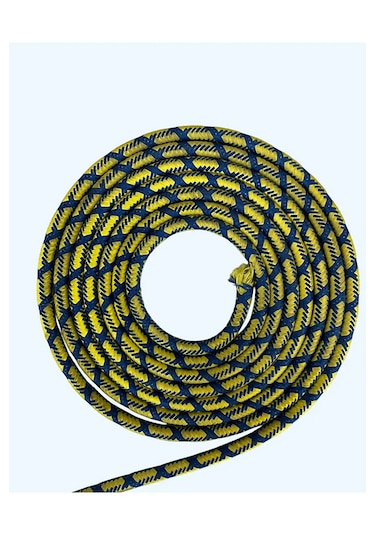 Mavi - Sarı 8 Mm Kablolu Halat 5 Metre