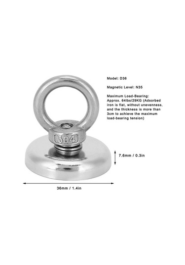Tongxida Dayanıklı N35 Kaplamalı Manyetik Kanca - 80 Lb Yük Taşıma Kapasiteli Balıkçılık Ve Sabitleme Aracı